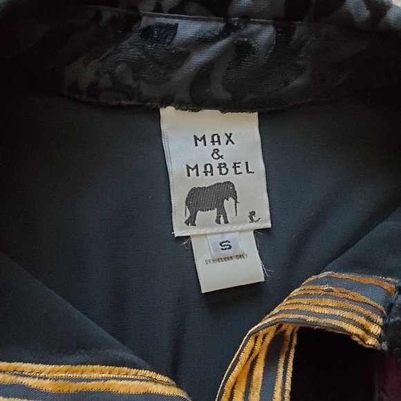 Max & Mabel Patchwork Velvet Shirt Tunic Vintage - Picture 4 of 4